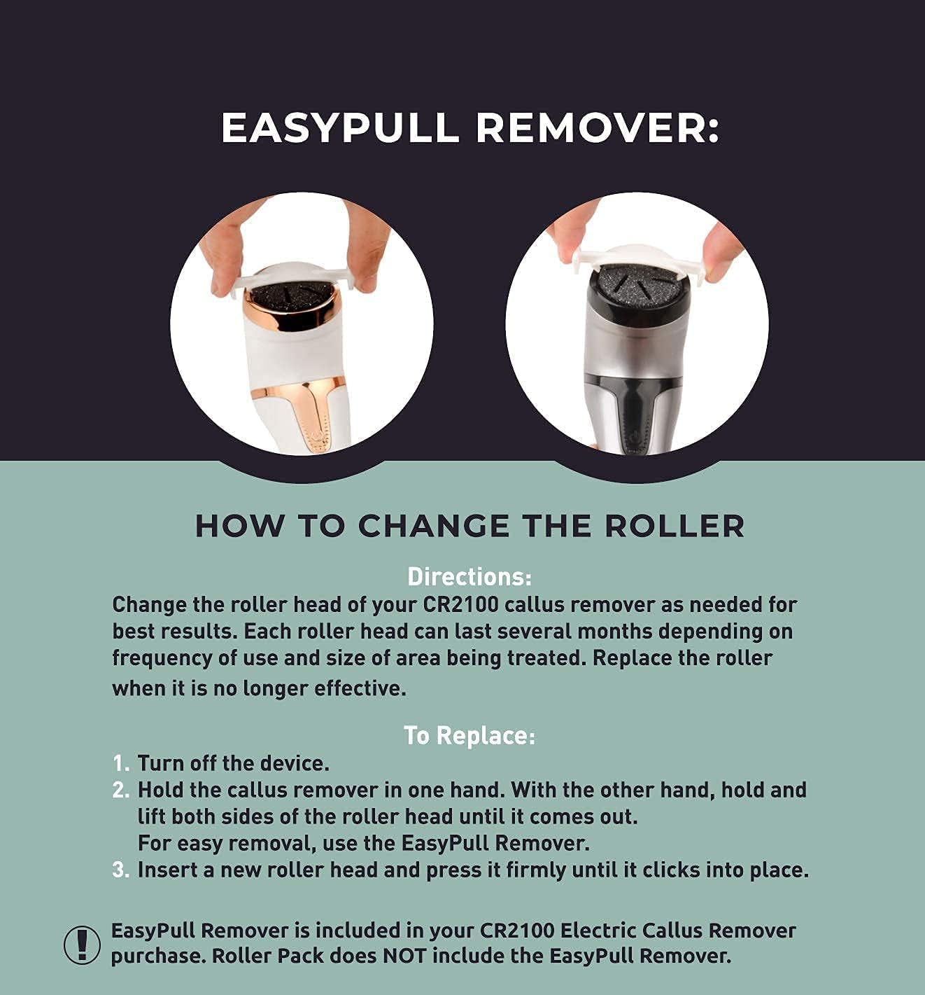 Electric Callus Remover with Vacuum and 7 Rollers Bundle - Foot Care for Women - Professional Pedicure Tools for Pedi Care Vac, CR2100 Electric Feet File, Best for Hard Dry, Cracked Heels
