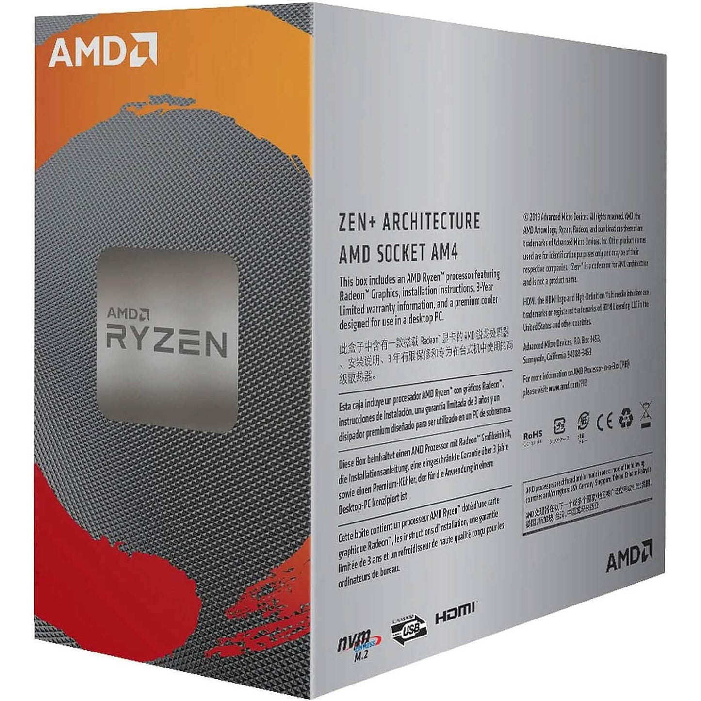 AMD Ryzen 3 3200G 4-Core Unlocked Desktop Processor with Radeon Graphics (Refurbished)
