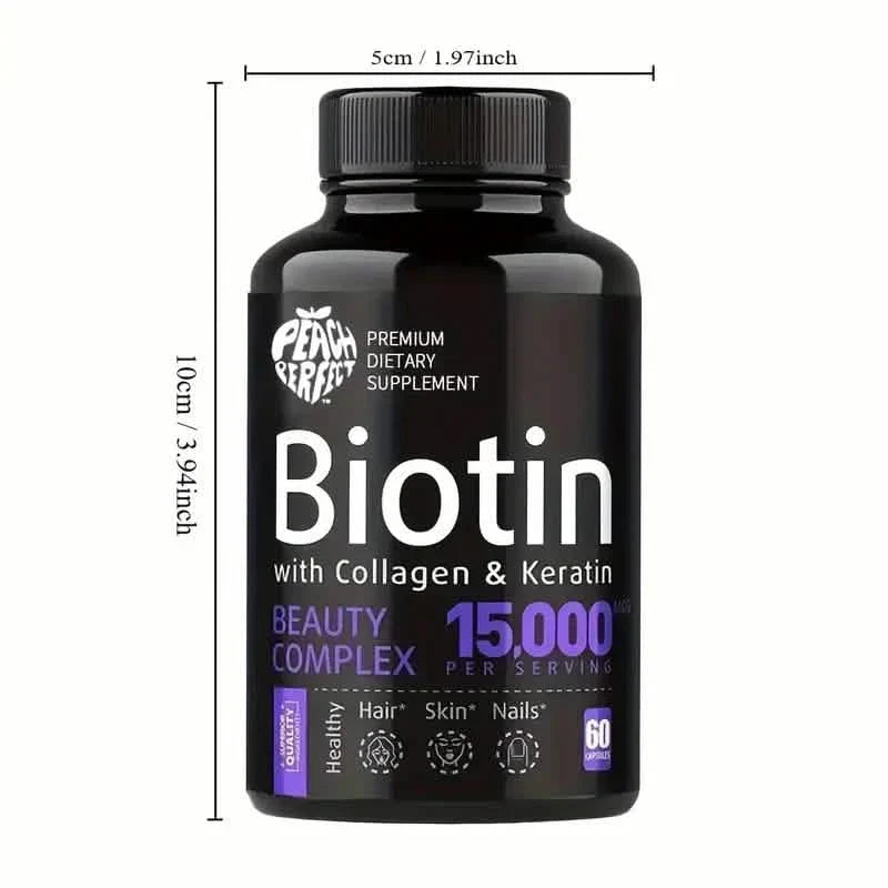 Biotin Capsules Multivitamin Collagen Keratin Supplement Hair Skin And Nail Vitamin