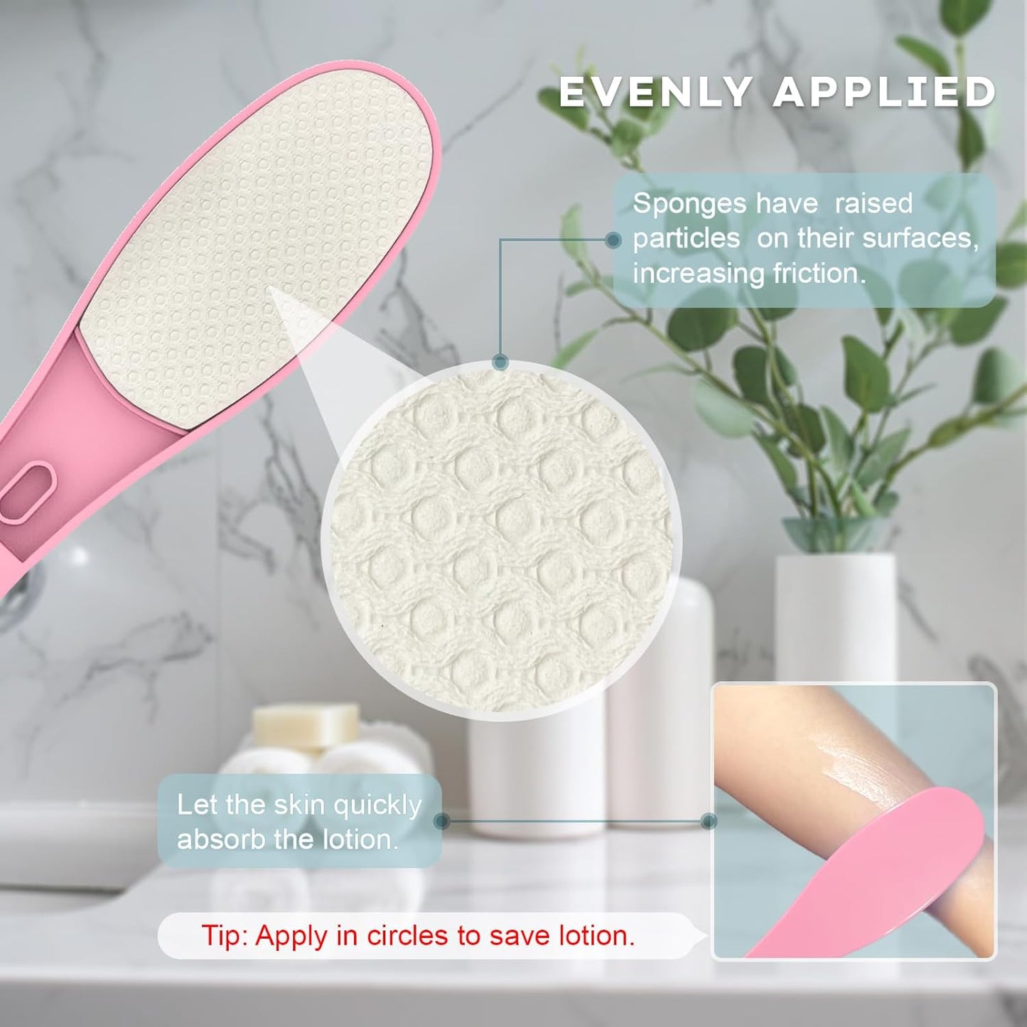 Foldable Lotion Applicator for Back | Portable Sunscreen & Tanning Applicator, Back Scratcher. Easily Apply Moisturizer, Cream & Ointment for Seniors and Women.