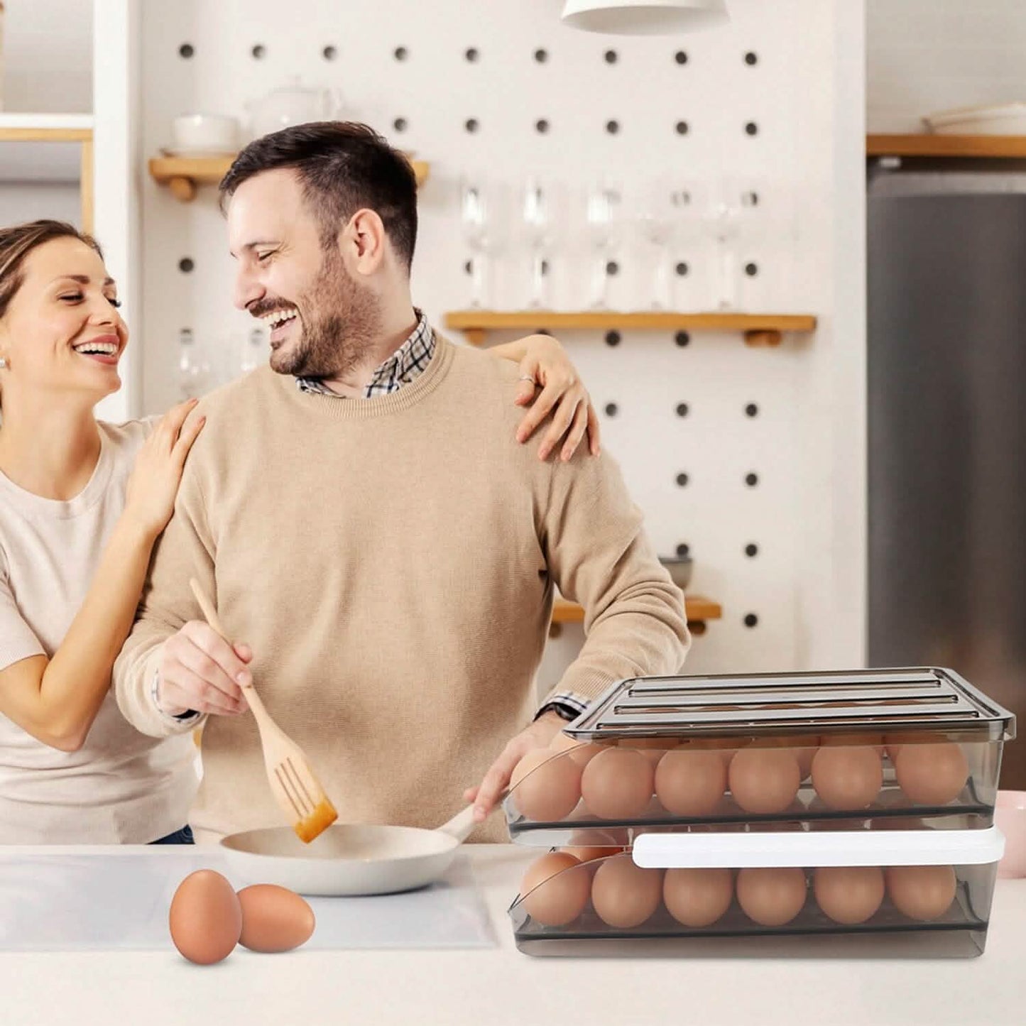 Double Layer Egg Storage for Refrigerator