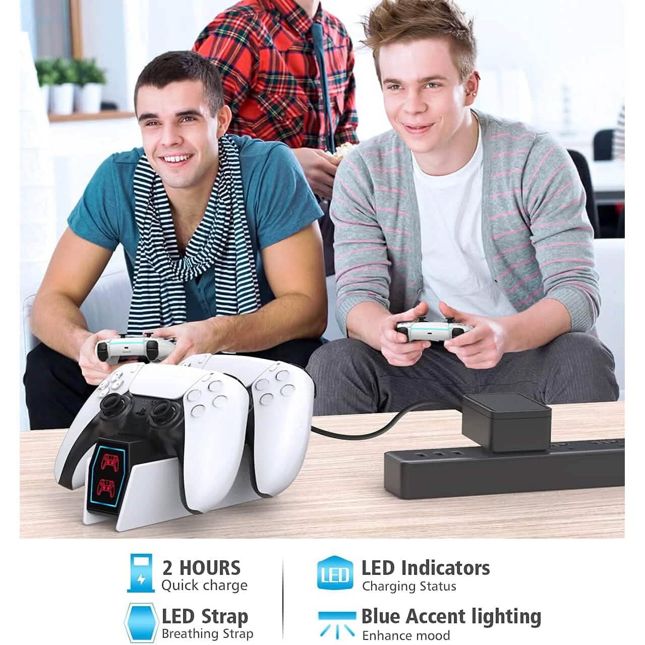 PS5 Controller Charger Station with Fast Charging AC Adapter 5V/3A (Refurbished)