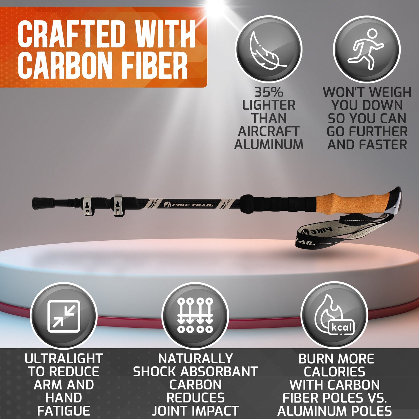 Discover Ultimate Adventure with Lightweight Carbon Fiber Trekking Poles