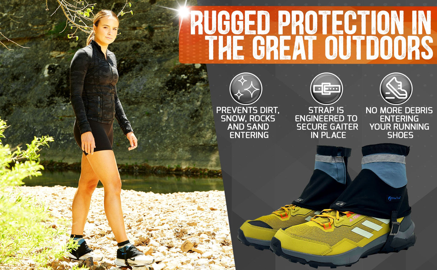 Pike Trail Low Cut Running Thru-Hiker Gaiters