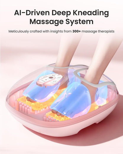 RENPHO Foot Massager Machine with Heat [2026 Upgraded], Birthday Gifts for Women Men Mom Dad, Shiatsu Foot Massager for Plantar Fasciitis, Cordless Control, Self Care Relaxation Gifts, Pink