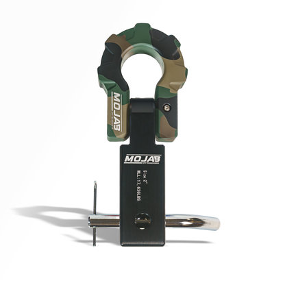 2'' Aluminum Hitch Receiver with Aluminum D-Shackle 9T-Ceramic coated (Lifetime Warranty)