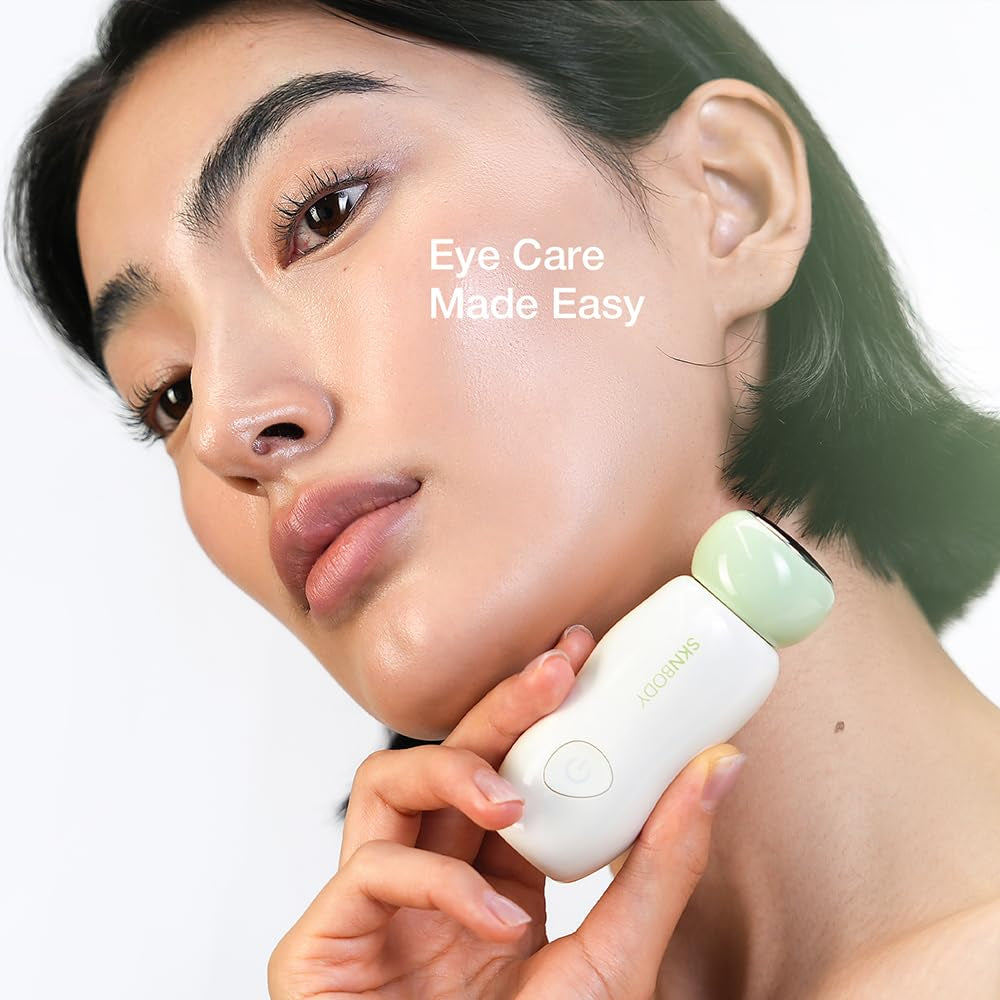 Cryoreset™ Eye Duo System Cryotherapy Cooling + Sonictap™ Eye Wand and Eye Cream Set, under Eye Massager with Gentle Vibration, Refreshes Tired Eyes and Helps Reduce Puffiness