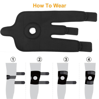 1-Pair: Adjustable Knee Support Compression