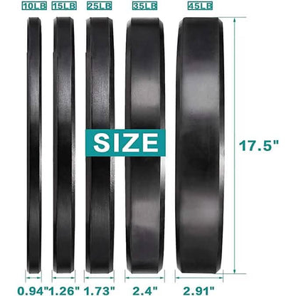 1-Pair: Bumper Plates 2-Inch Bumpers Olympic Weight Plate