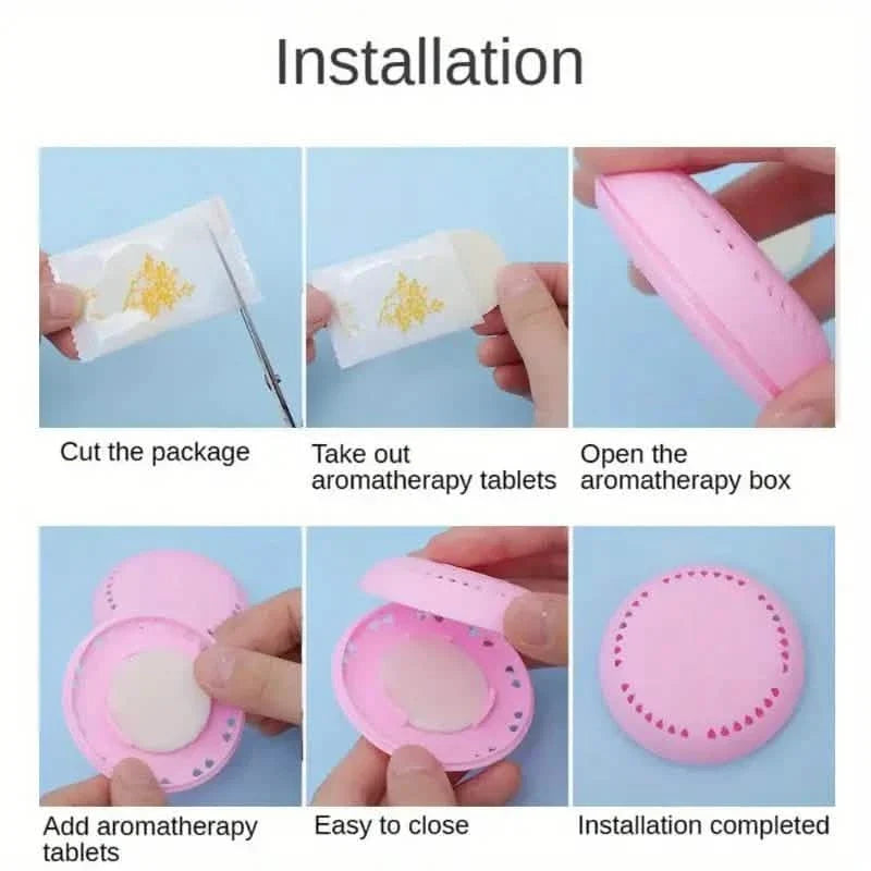 10-Pack: Aromatherapy Air Fresheners - Solid Deodorizer Tablets with Extra Shell