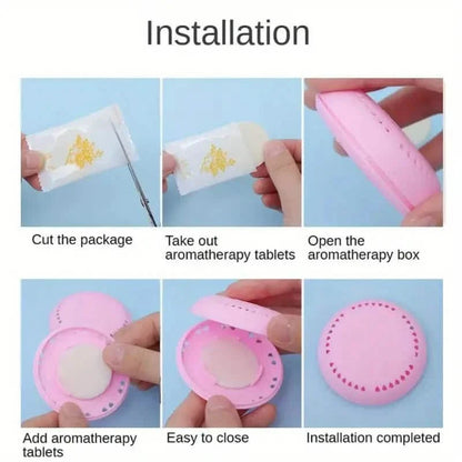 10-Pack: Aromatherapy Air Fresheners - Solid Deodorizer Tablets with Extra Shell