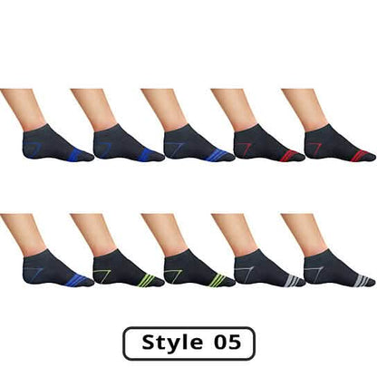 10-Pairs: Men's Active Low-Cut Ankle Socks
