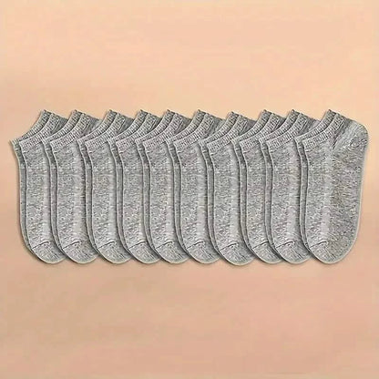 10-Pairs: Men's Plain Knitted Lining Socks