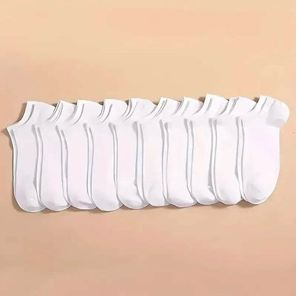 10-Pairs: Men's Plain Knitted Lining Socks