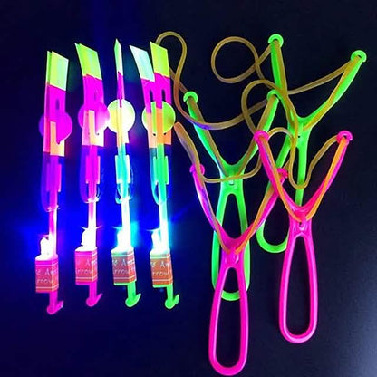10-Piece: Amazing Led Light Arrow Rocket Helicopter Flying Toy