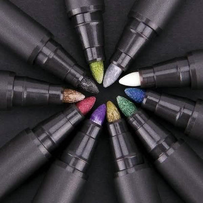 10-Piece: Metallic Paint Marker Pen Permanent