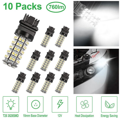 10-Pieces: LED Car Light Bulbs
