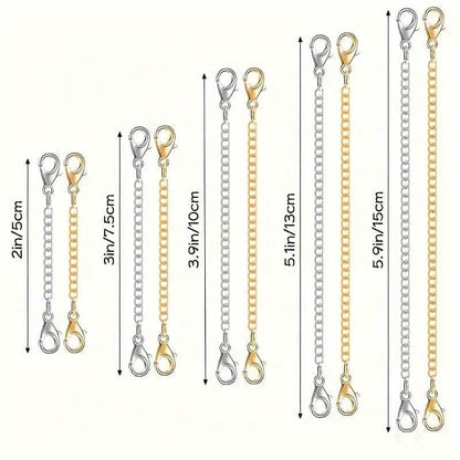 10-Pieces: Stainless Steel Chain Extender