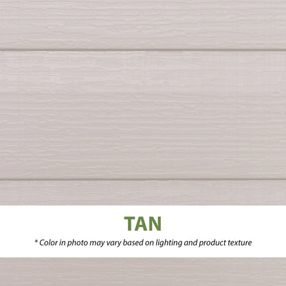 Lockable DIY Polyethylene Outdoor Storage Shed, 11' X 13.5', Tan & Brown (6415)
