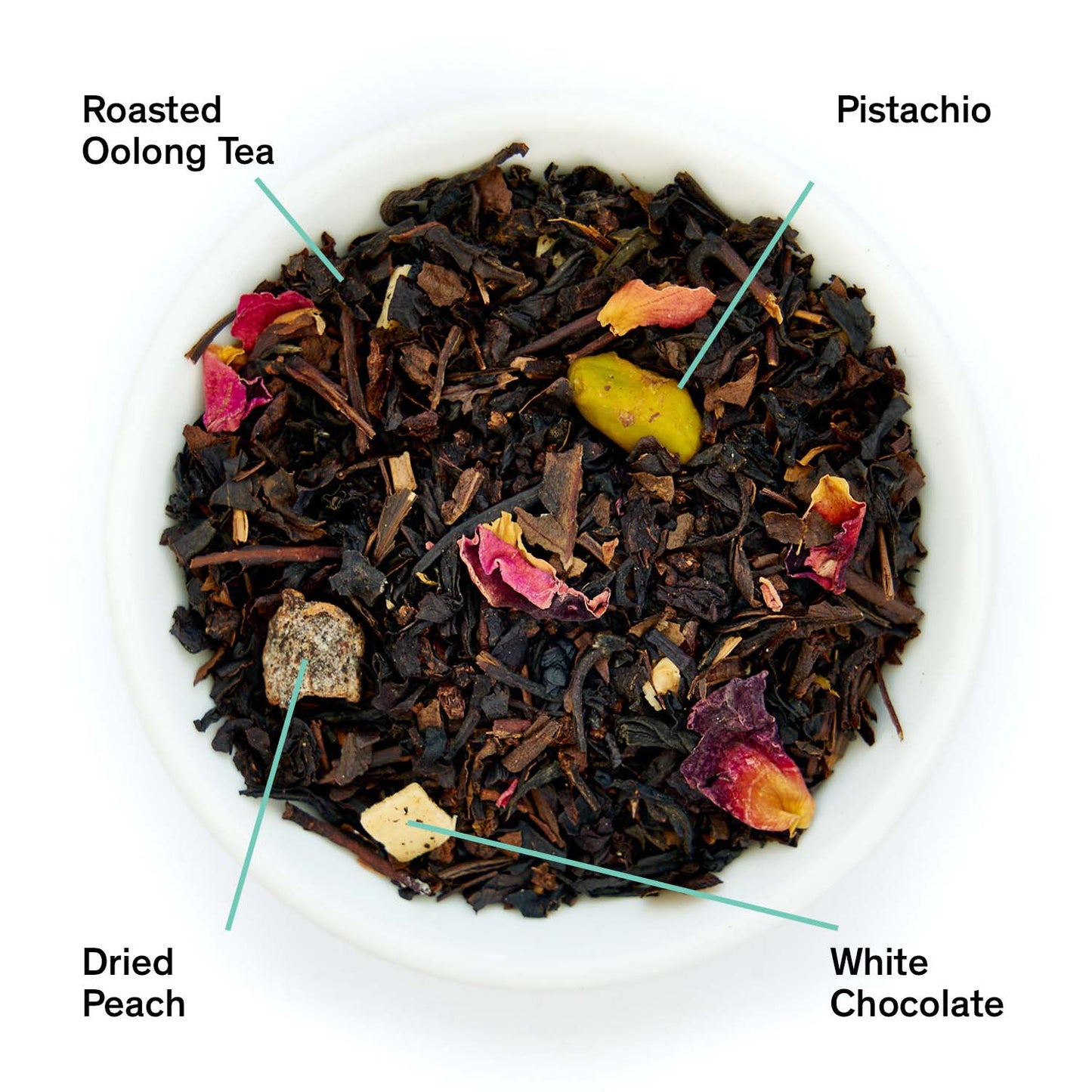 Dark Iris - Peach Pistachio Oolong Tea