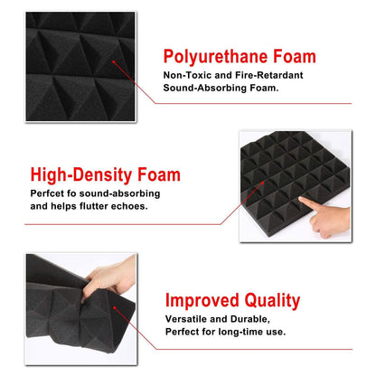 12-Pack: Sound Absorbing Foam for Recording Studio