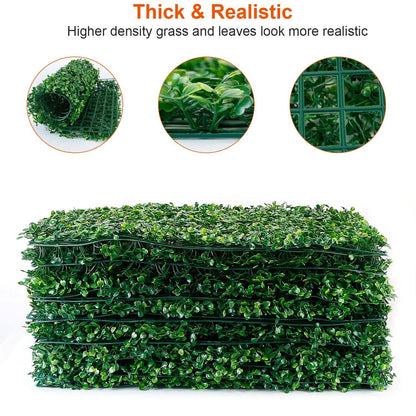 12-Piece: Artificial Boxwood Plant Grass