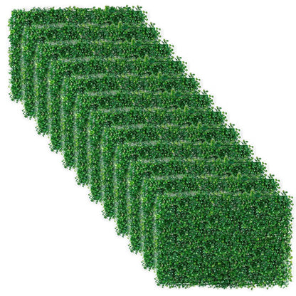 12-Piece: Artificial Boxwood Plant Grass