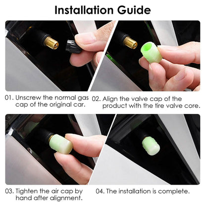 12-Piece: Luminous Car Tire Valve Stem Covers
