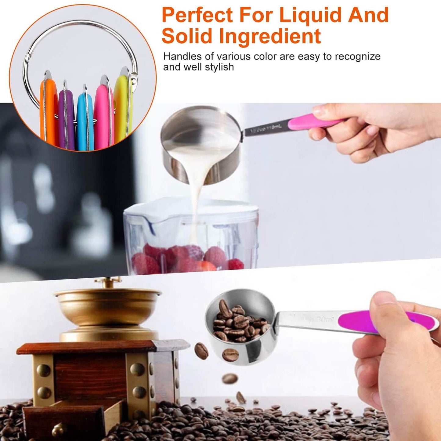12-Piece: Stainless Steel Measuring Cups Spoons Set