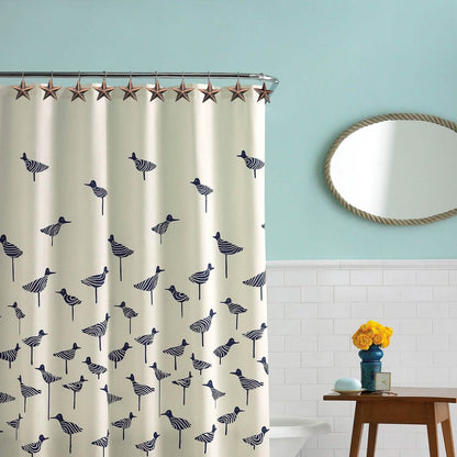 12-Pieces: Anti-Rust Star Decorative Shower Curtain Hooks