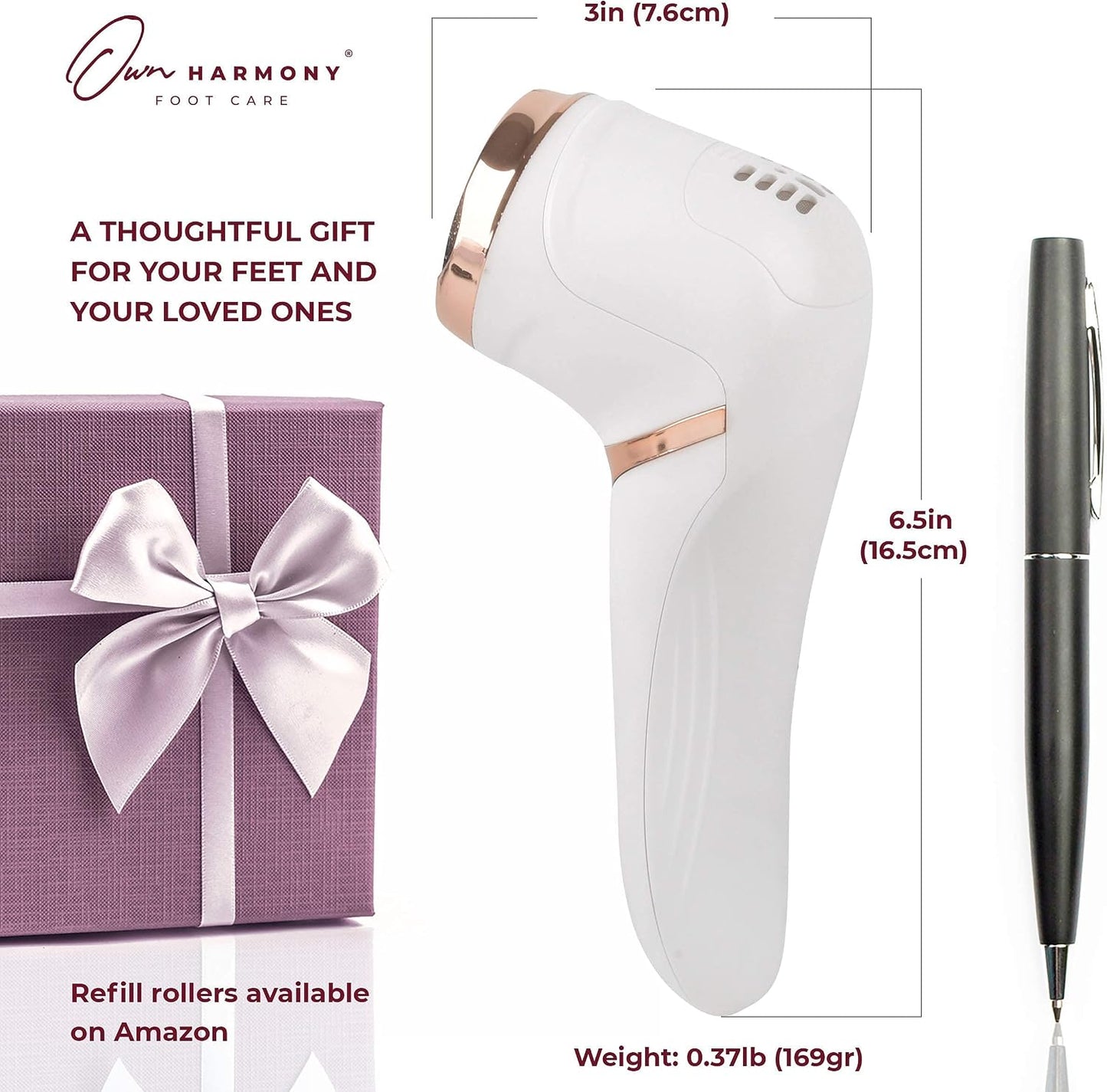 Electric Callus Remover with Vacuum and 7 Rollers Bundle - Foot Care for Women - Professional Pedicure Tools for Pedi Care Vac, CR2100 Electric Feet File, Best for Hard Dry, Cracked Heels
