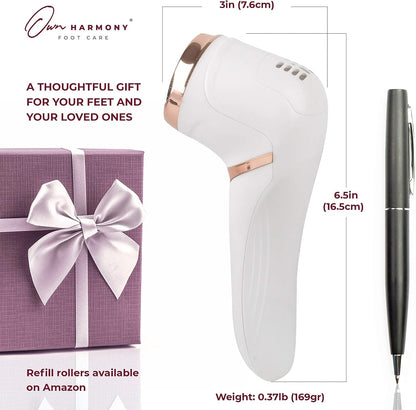 Electric Callus Remover with Vacuum and 7 Rollers Bundle - Foot Care for Women - Professional Pedicure Tools for Pedi Care Vac, CR2100 Electric Feet File, Best for Hard Dry, Cracked Heels