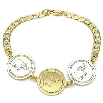 14k Gold Filled High Polish Finsh Cuban Curb Coin Bracelet