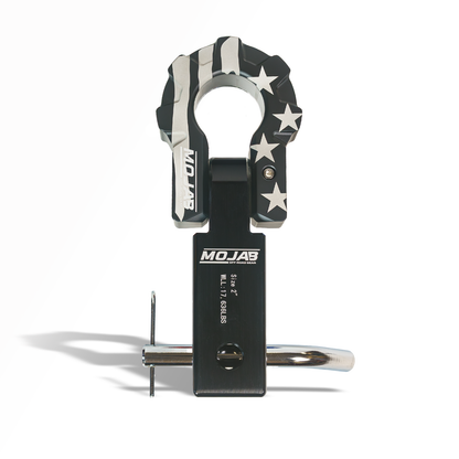 2'' Aluminum Hitch Receiver with Aluminum D-Shackle 9T-Ceramic coated (Lifetime Warranty)
