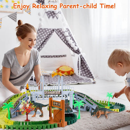 175-Piece: Dinosaur Race Track Set