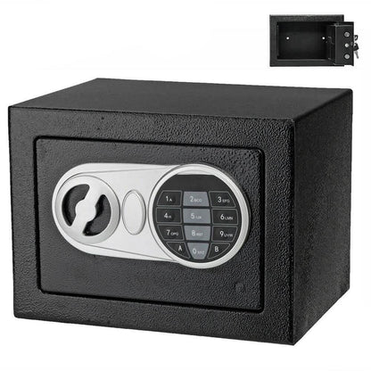 17E Home Use Upgraded Electronic Password Steel Plate Safe Box Black