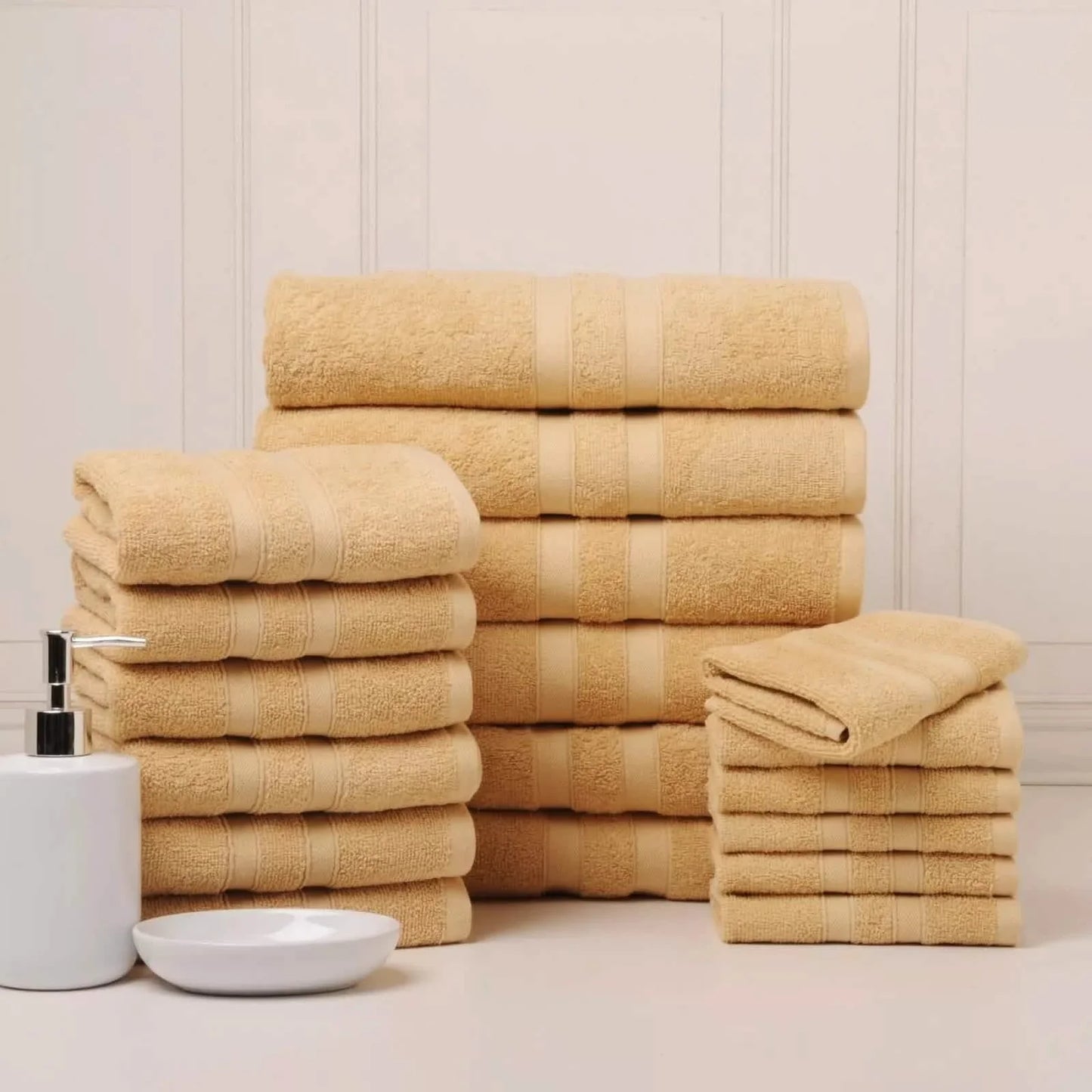 18-Piece Set: Bibb Home `Egyptian Cotton Towel Set