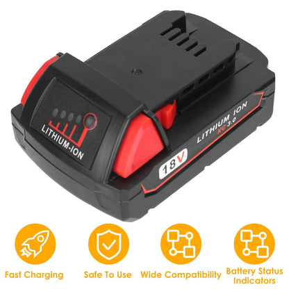 18V Battery Replacement Compatible with Milwaukee M18 Cordless Power Tool