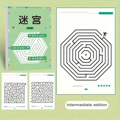 192 Patterns Concentration Maze Training Book