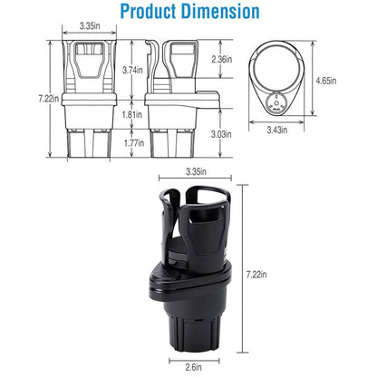 2-in-1 Car Cup Holder Extender