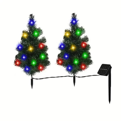 2-in-1 Solar Christmas Tree Lawn Light