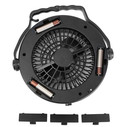 2-in-1 Outdoor Battery/USB Operated Portable Camping LED Fan