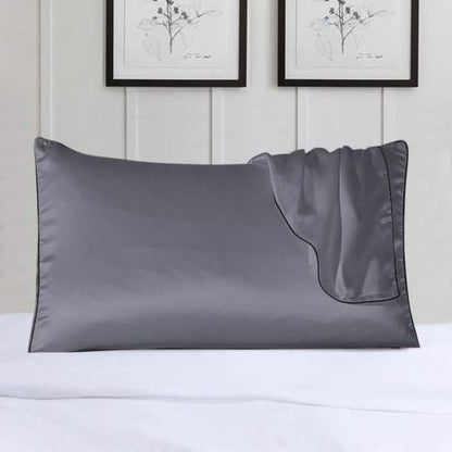 2-Pack 100% Silk Pillow Cover With Trim