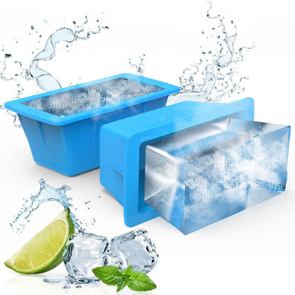 2-Pack: 6.6 lbs. Silicone Freezer Ice Block Molds