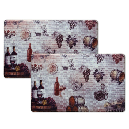 2-Pack: Bibb Home Anti Fatigue Foam Kitchen Mats