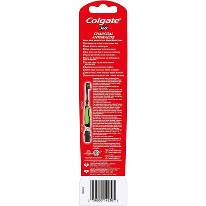 2-Pack: Colgate 360 Battery Powered Charcoal Toothbrush