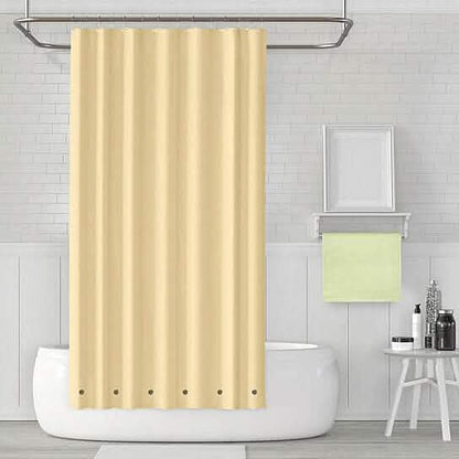 2-Pack: Magnetic Mildew Resistant Solid Vinyl Shower Curtain Liners