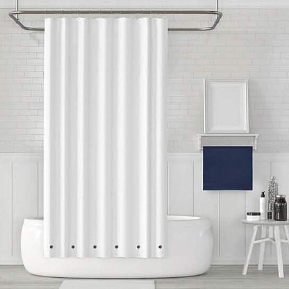 2-Pack: Magnetic Mildew Resistant Solid Vinyl Shower Curtain Liners