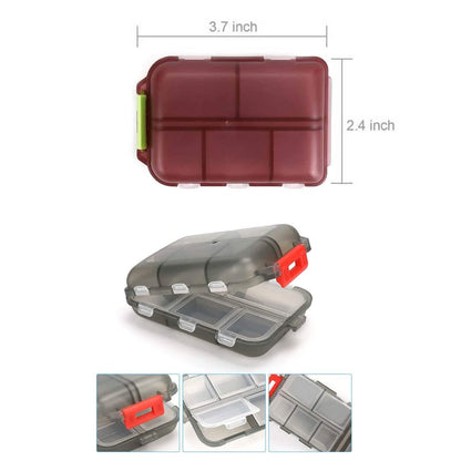 2-Pack: Portable Weekly Travel Pill Organizer Case