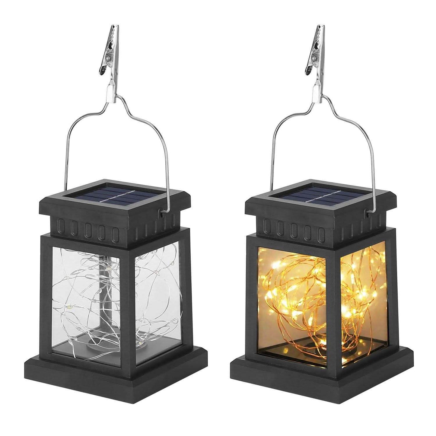 2-Pack: Solar Powered Hanging Lights 30 LED Beads